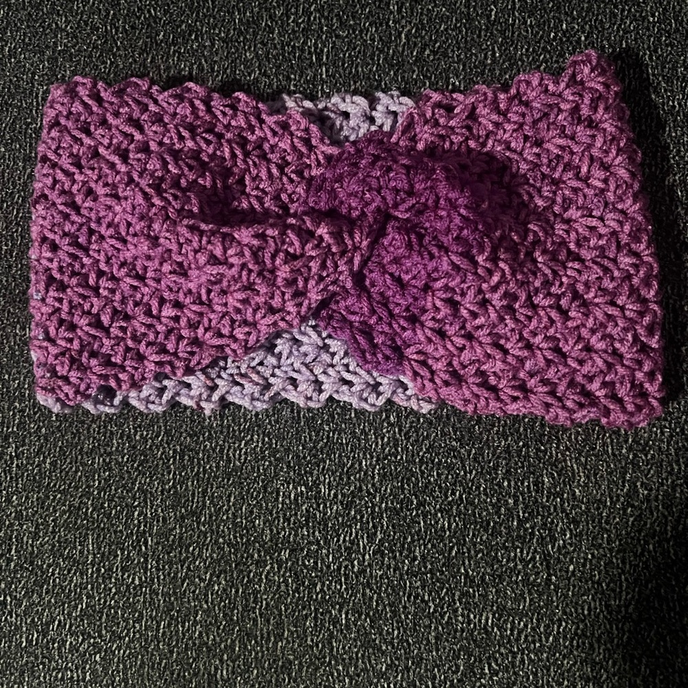 Purple Knitted Headband